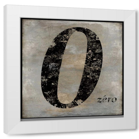 zero White Modern Wood Framed Art Print by Jeffries, Oliver
