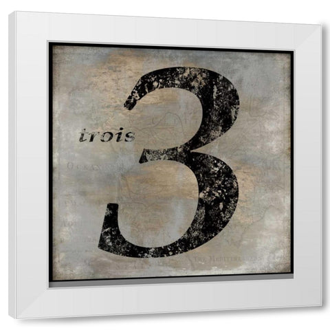 trois White Modern Wood Framed Art Print by Jeffries, Oliver