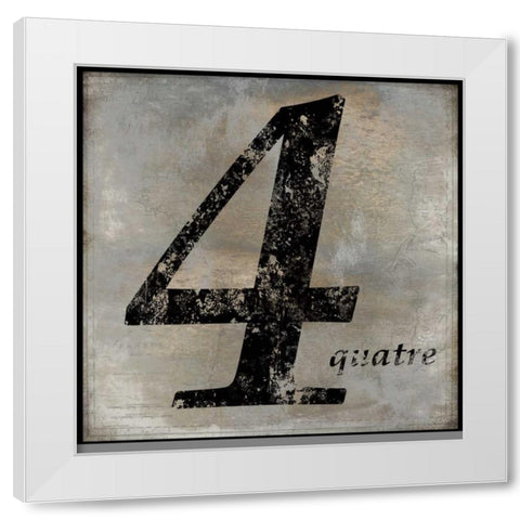 quatre White Modern Wood Framed Art Print by Jeffries, Oliver