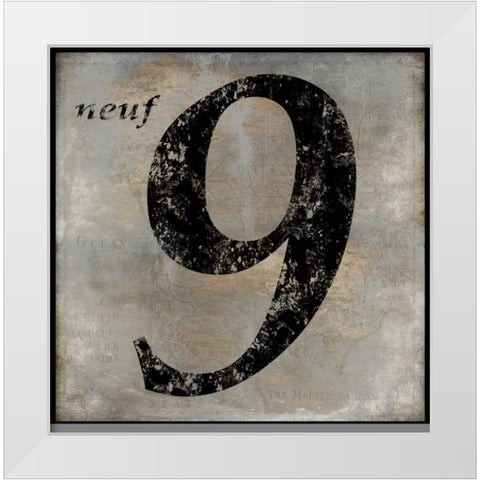 neuf White Modern Wood Framed Art Print by Jeffries, Oliver