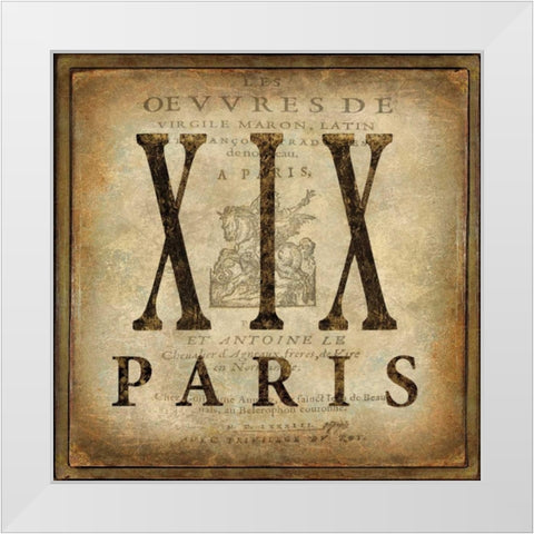 Paris White Modern Wood Framed Art Print by Jeffries, Oliver