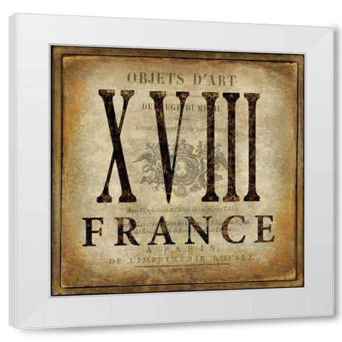 France White Modern Wood Framed Art Print by Jeffries, Oliver
