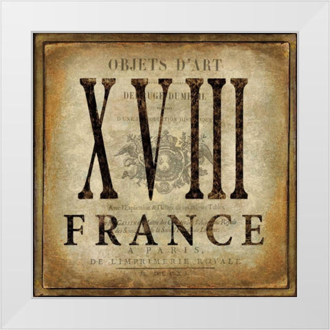 France White Modern Wood Framed Art Print by Jeffries, Oliver