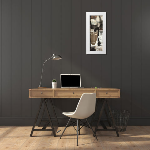 Ethnic Panel II White Modern Wood Framed Art Print by Carney, Patrick