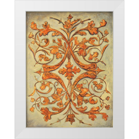 Ornamental Scroll II White Modern Wood Framed Art Print by Segovia, Pablo