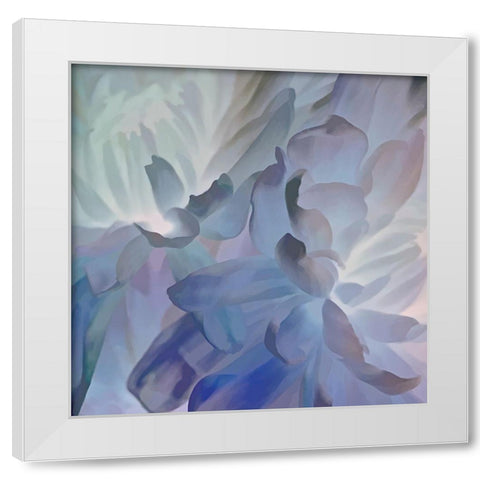 Chrysanthemum V White Modern Wood Framed Art Print by Pollard, David