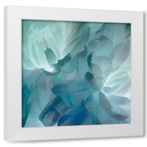 Chrysanthemum VII White Modern Wood Framed Art Print by Pollard, David