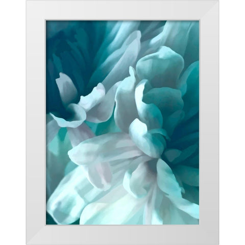 Chrysanthemum XV White Modern Wood Framed Art Print by Pollard, David