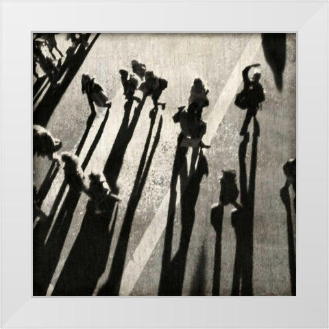 Pedestrian II White Modern Wood Framed Art Print by English, Paul