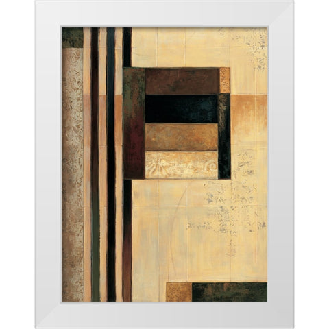 Direct I White Modern Wood Framed Art Print by Sanderson, Paul
