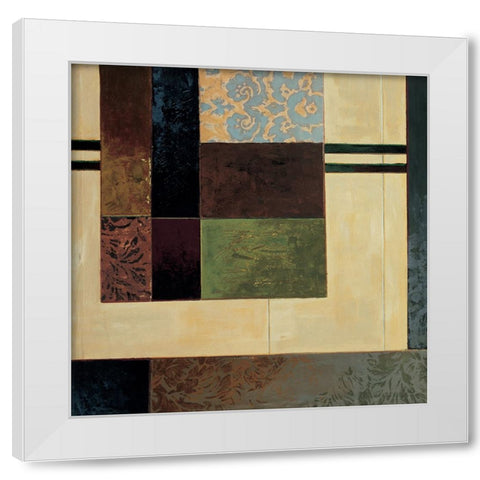 Inside Edition I White Modern Wood Framed Art Print by Sanderson, Paul