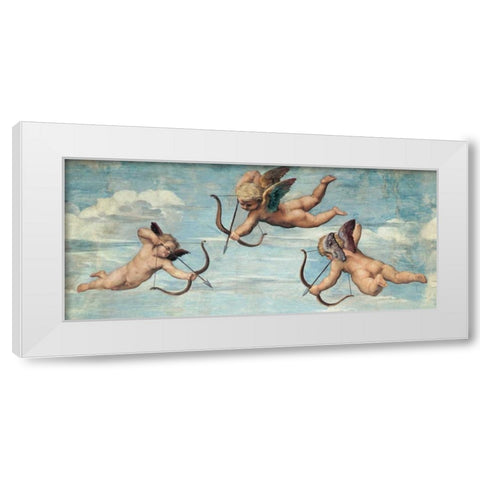 Trionfo di Galatea White Modern Wood Framed Art Print by Sanzio, Raffaello