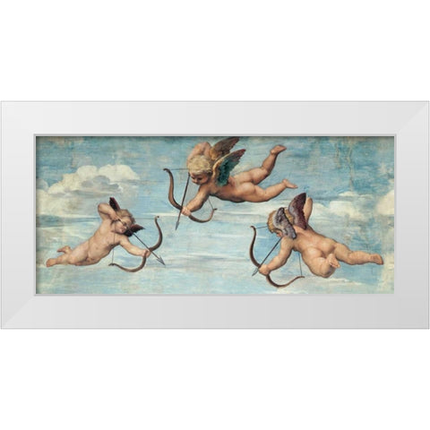Trionfo di Galatea White Modern Wood Framed Art Print by Sanzio, Raffaello