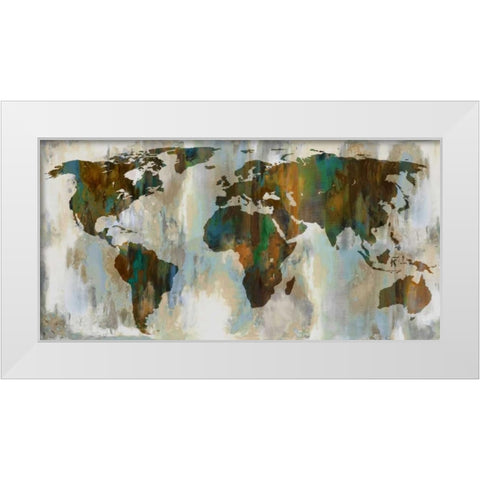 World  of Color White Modern Wood Framed Art Print by Brennan, Russell