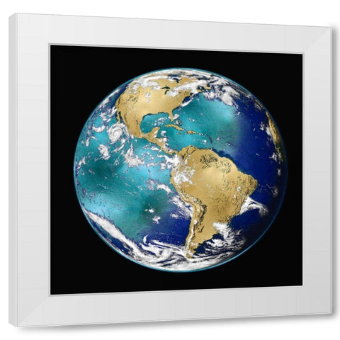 World Turning VI White Modern Wood Framed Art Print by Brennan, Russell