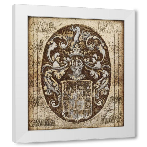 Coat of Arms I White Modern Wood Framed Art Print by Brennan, Russell