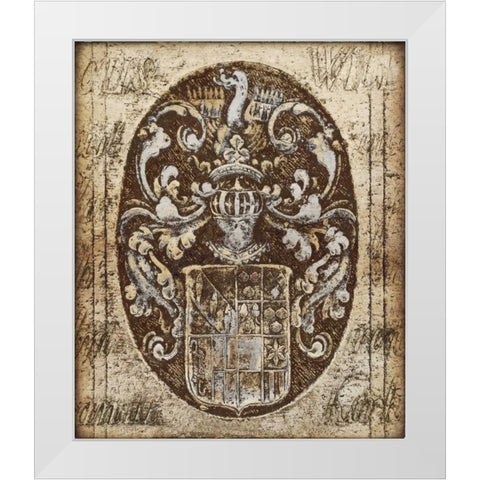 Coat of Arms I White Modern Wood Framed Art Print by Brennan, Russell