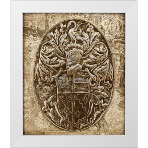 Coat of Arms II White Modern Wood Framed Art Print by Brennan, Russell