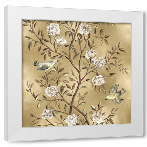 Chinoiserie in Gold II White Modern Wood Framed Art Print by Campbell, Renee
