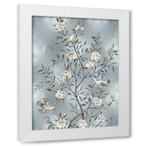 Chinoiserie in Silver III White Modern Wood Framed Art Print by Campbell, Renee