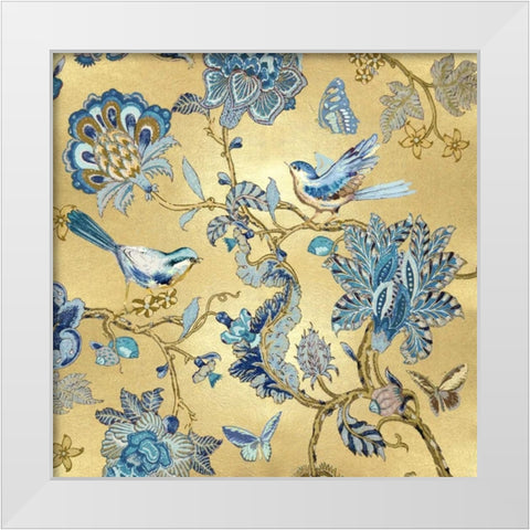 Passing Thru on Gold I White Modern Wood Framed Art Print by Campbell, Renee