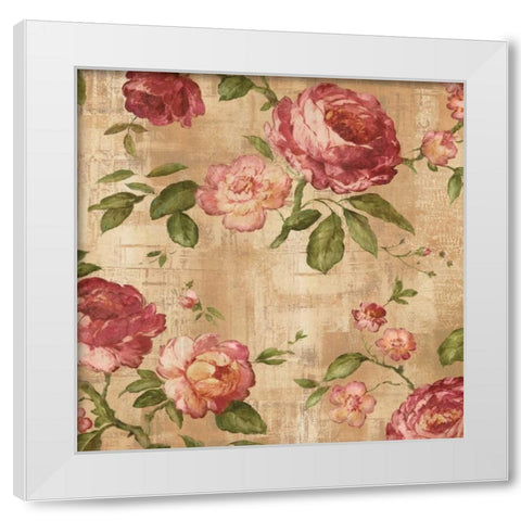 Rose Garden I White Modern Wood Framed Art Print by Campbell, Renee