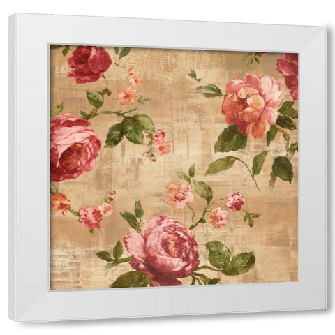 Rose Garden II White Modern Wood Framed Art Print by Campbell, Renee
