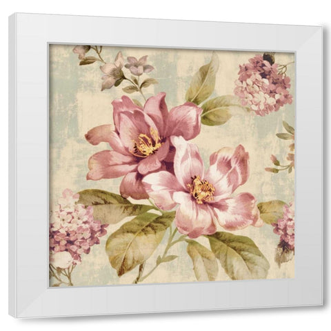 Bouquet I White Modern Wood Framed Art Print by Campbell, Renee