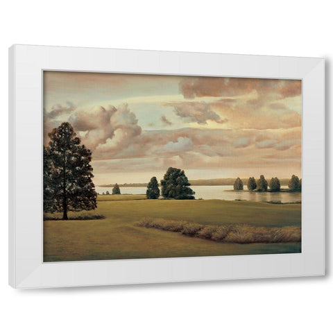 Lakeside I White Modern Wood Framed Art Print by Dunahay, Richard
