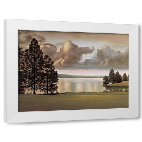Lakeside II White Modern Wood Framed Art Print by Dunahay, Richard