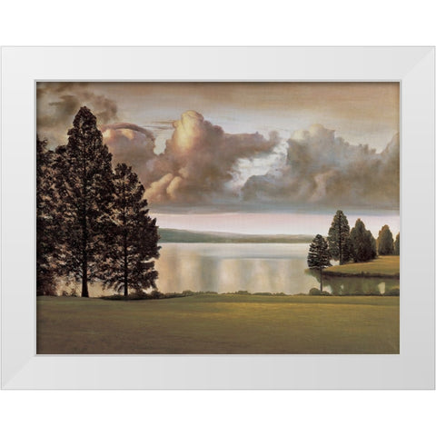 Lakeside II White Modern Wood Framed Art Print by Dunahay, Richard