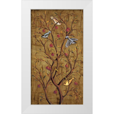 Plum Tree Panel III White Modern Wood Framed Art Print by Jimenez, Rodolfo