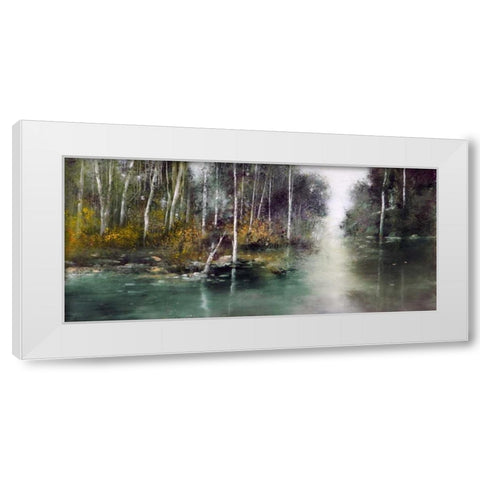 Birch Trees White Modern Wood Framed Art Print by Di Scenza, Ron
