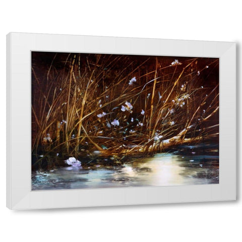 Close Up White Modern Wood Framed Art Print by DiScenza, Ron