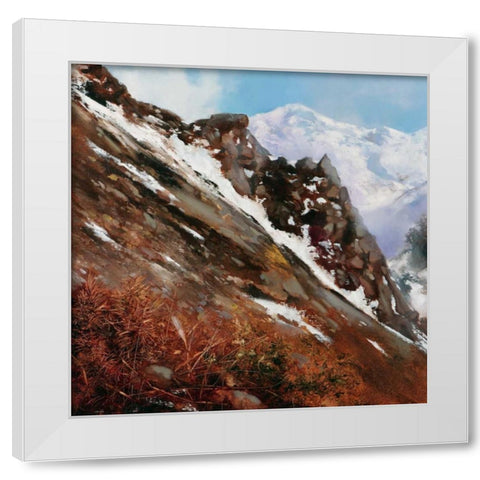 Mountain Slide White Modern Wood Framed Art Print by Di Scenza, Ron