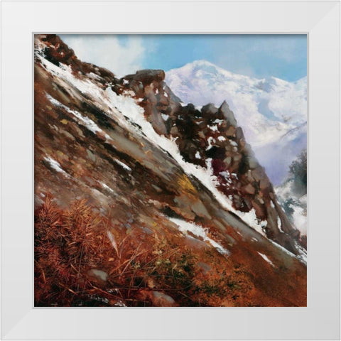 Mountain Slide White Modern Wood Framed Art Print by Di Scenza, Ron
