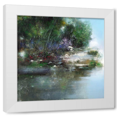 Spring Fever White Modern Wood Framed Art Print by Di Scenza, Ron