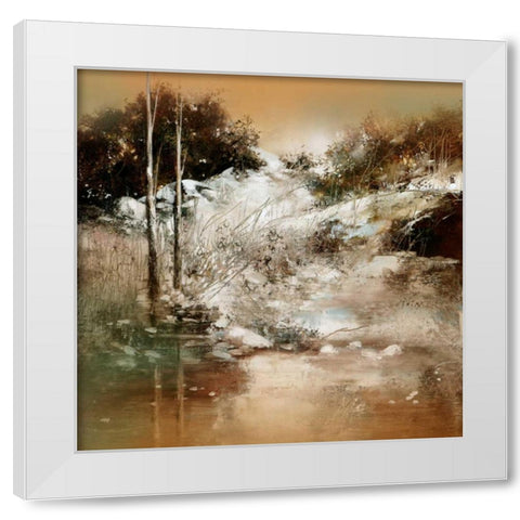 Warm Winter White Modern Wood Framed Art Print by Di Scenza, Ron
