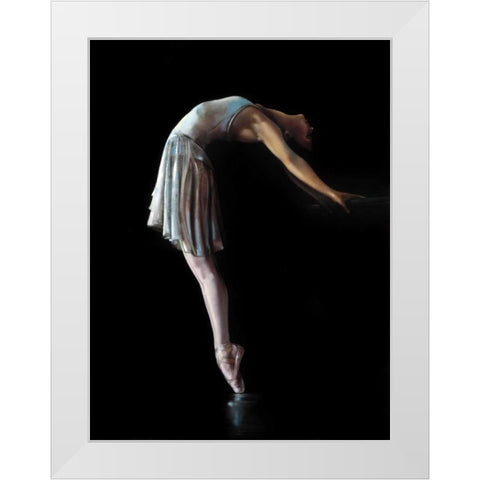 Back Bend White Modern Wood Framed Art Print by Di Scenza, Ron