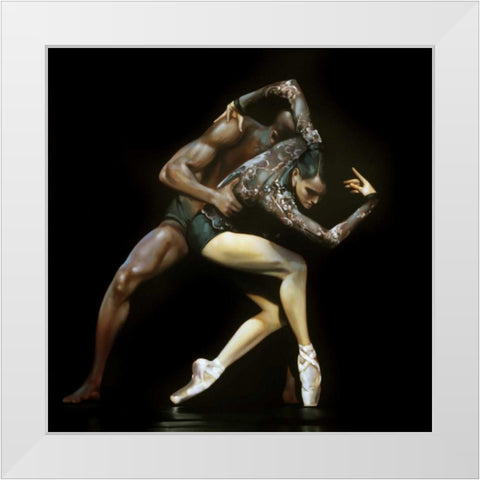 Black Andwhite White Modern Wood Framed Art Print by Di Scenza, Ron