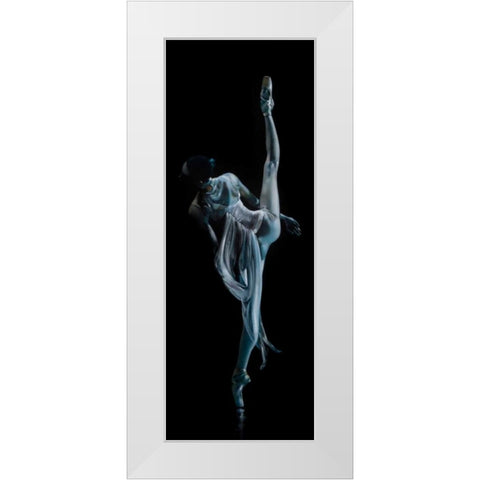 Night Shadow White Modern Wood Framed Art Print by Di Scenza, Ron