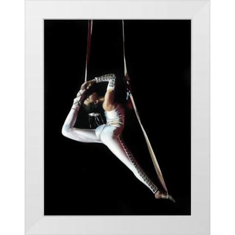 The Acrobat White Modern Wood Framed Art Print by Di Scenza, Ron