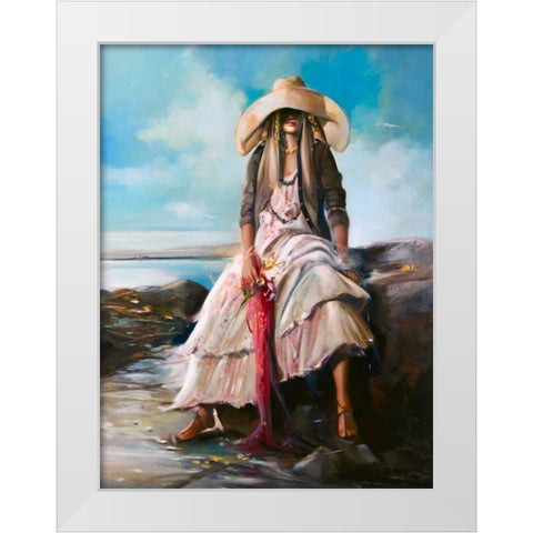 Hot Day White Modern Wood Framed Art Print by Di Scenza, Ron