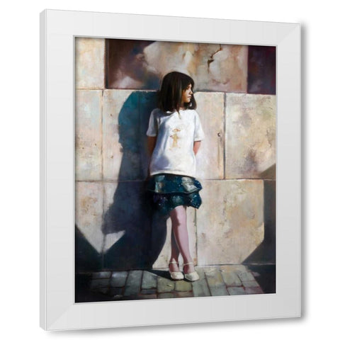 Pink Stockings White Modern Wood Framed Art Print by Di Scenza, Ron