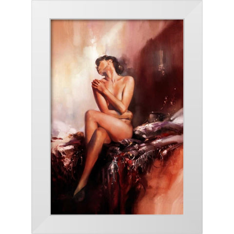 Red Light White Modern Wood Framed Art Print by Di Scenza, Ron