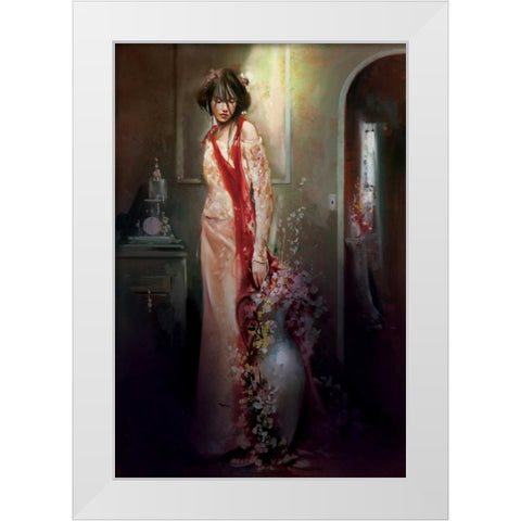 Soft Touch White Modern Wood Framed Art Print by Di Scenza, Ron