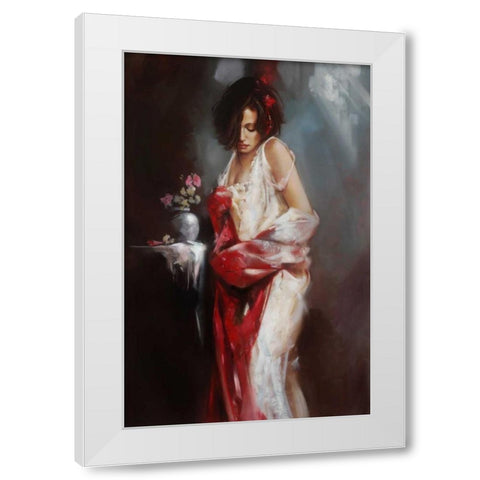 Swept Away White Modern Wood Framed Art Print by Di Scenza, Ron