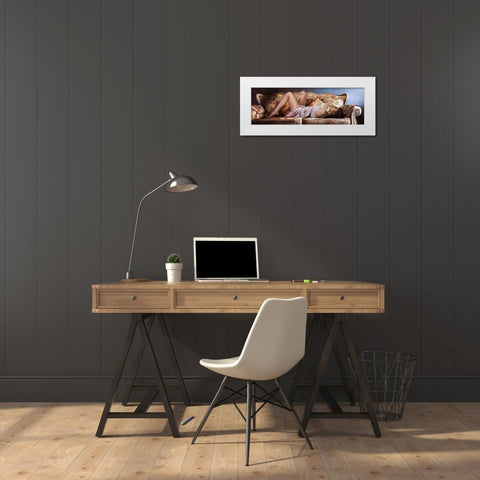 Contemplation White Modern Wood Framed Art Print by Di Scenza, Ron