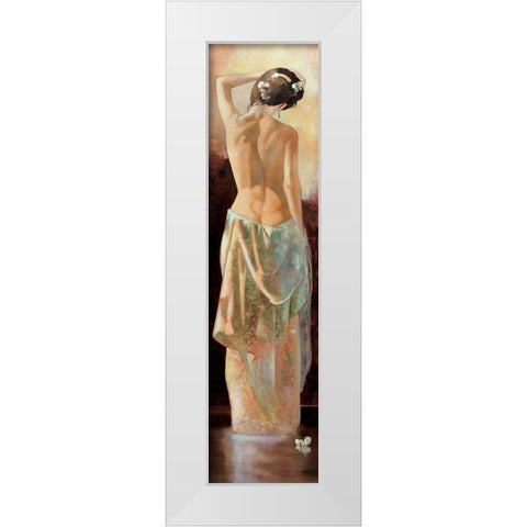 The Yearning White Modern Wood Framed Art Print by Di Scenza, Ron