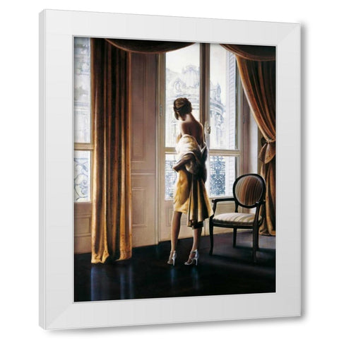 Parisienne White Modern Wood Framed Art Print by Di Scenza, Ron